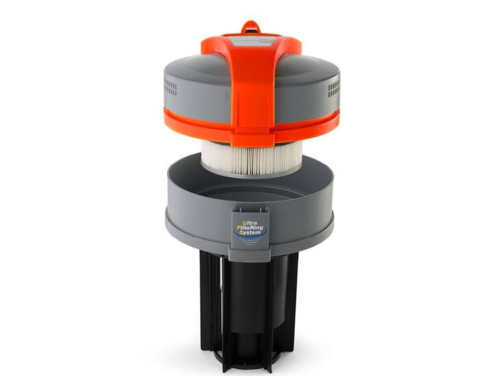 Ultra FiteRing System des StaVac Nass-Trockensauger von Stangl ermöglicht eine ständige Installation des Kartuschenfilters